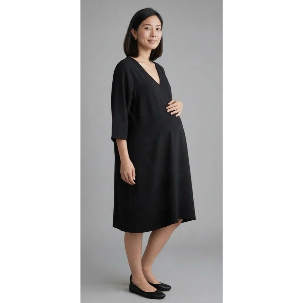 The Nines by Hatch NEW womens maternity black v-neck midi dress XXL
